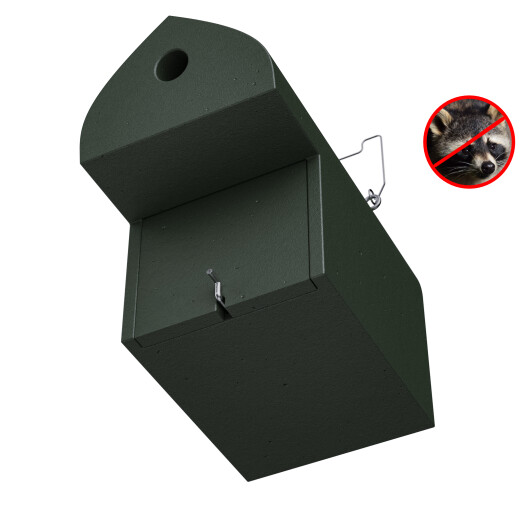Waschbär sicherer Nistkasten mit 30mm Einflugloch für Trauerschnäpper